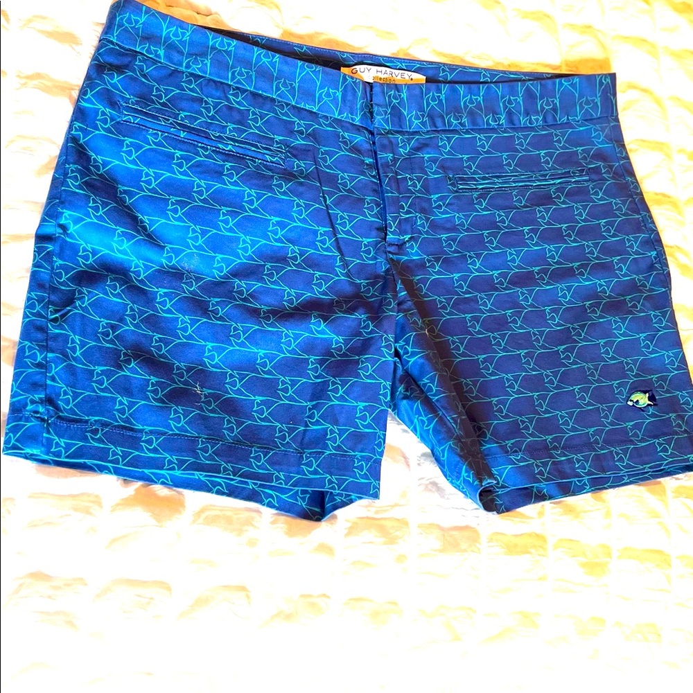 Guy Harvey medium blue shorts.